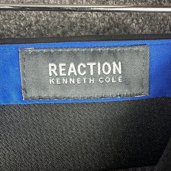 Reaction Kenneth Cole Pants Men 34 Techni-Cole Black Stretch Straight Flat Front - Picture 7 of 9